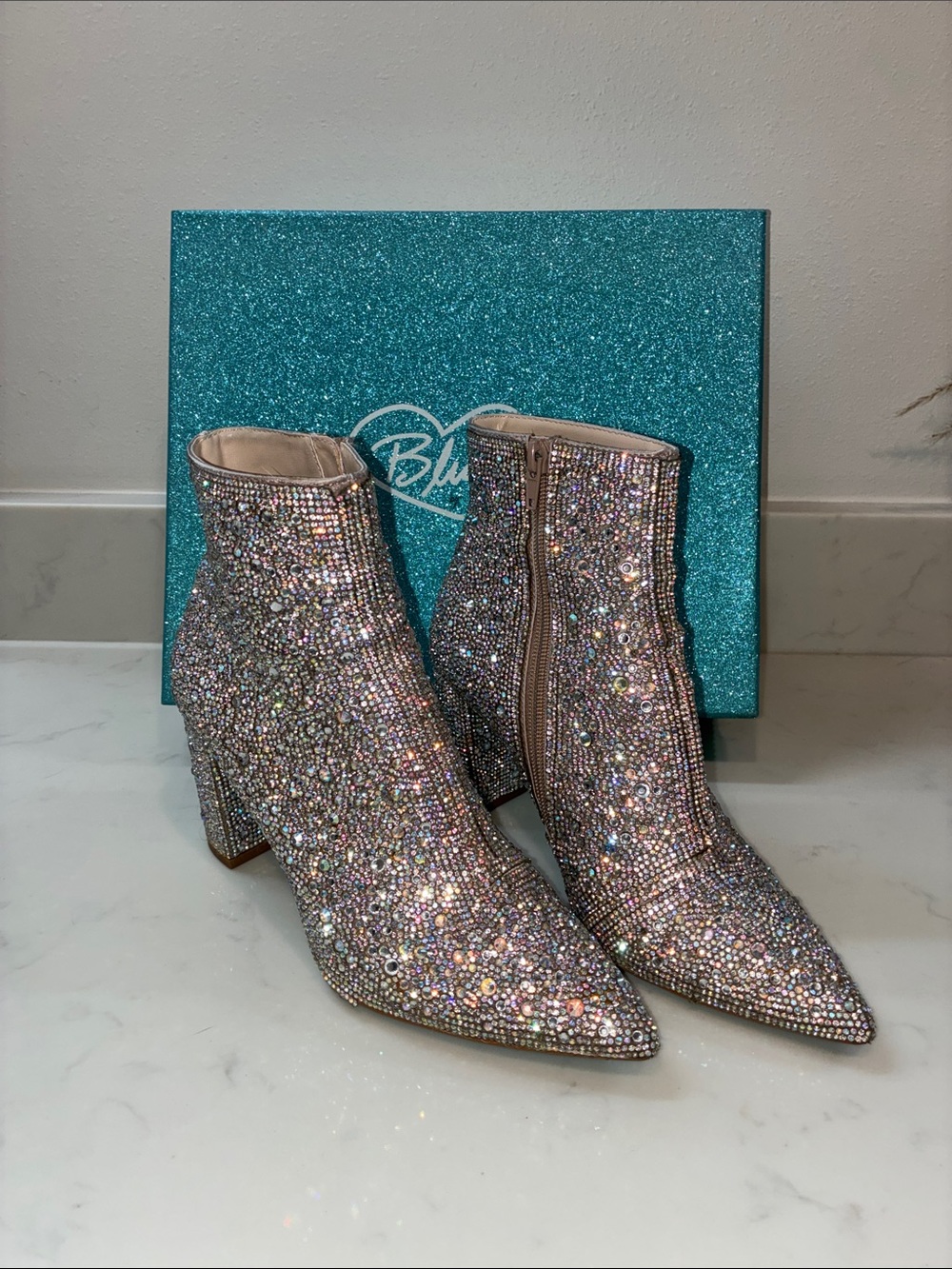Betsey Johnson Blinged Ankle Boots - Sparkling Women's Booties